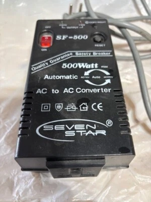 Seven Star SF-500 500W Automatic AC to AC Converter - Output 220v - 110v - Image 1 of 4