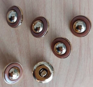 6 Knöpfe goldfarben und braun !!!NEU!!! - Bild 1 von 1