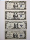 8 (eight) Series A-h 1935 $1 Silver Certificate