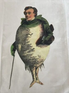 "Automorphic Vintage Rübe Mann Ente Stoff quadratisch 26"" x 27"" - Bild 1 von 8