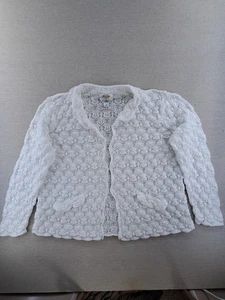 Talbots Cardigan 1X Topper Coverup Crochet Cottagecore Grannycore Capsule Lace - Picture 1 of 6
