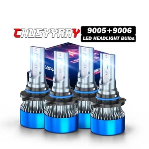 4pc 9005 9006 LED Headlight Bulbs For Toyota Corolla Sedan 4-Door 1.8L 1993-2013 - Foto 1 di 20