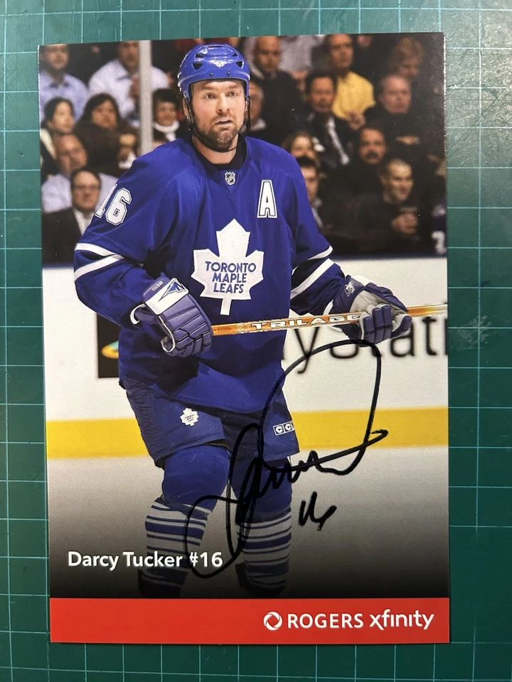 Darcy Tucker #16 Toronto Maple Leafs Original Hard Signed 4x6" Photo - Image 1 of 1