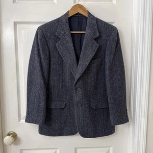 Vtg Steven Windsor Men’s Gray Coat Blazer Vented 2 Buttons Chest 39 Inches - Picture 1 of 22