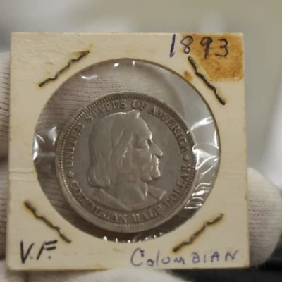 1893 Silver Columbian Exposition US Commemorative 50 c VF - Image 1 of 2