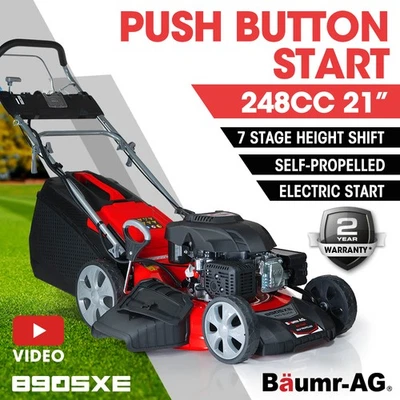 Baumr-AG Lawn Mower 21" 248cc Electric Start Petrol Self-Propelled Lawnmower - image 1 of 4