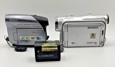 Lot Of 2 Samsung Mini DV Digital Camcorders For Parts Or Repair SC-D372 & SCD107 - Image 1 of 4