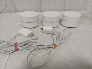 3 Google WiFi Access Points NLS-1304-25 (2) & AC-1304 (1), zwei (2) Netzkabel - Bild 1 von 8