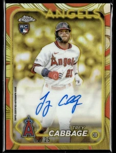 2024 Topps Gilded Trey Cabbage RC Auto /25 Los Angeles Angels #CGA-TC - Picture 1 of 2