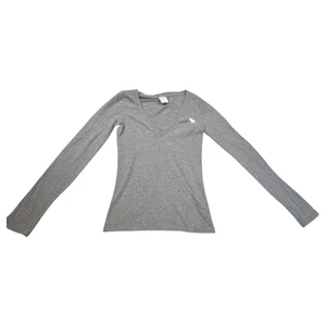 Abercrombie Niños Niñas Talla LG Manga Larga Gris Top Lentejuelas Otoño Invierno Preppy Usado en Excelente Condición - Imagen 1 de 8