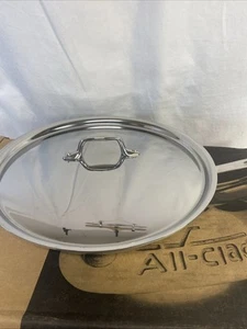 Sartén de acero inoxidable All-Clad D3 12" con tapa, sartén de acero inoxidable de 3 capas, Ind - Imagen 1 de 12