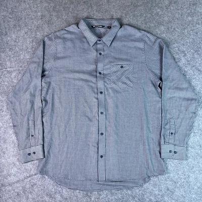 Travis Mathew Shirt Mens 2XL Gray Plaid Button Up Long Sleeve Golf - Image 1 of 4