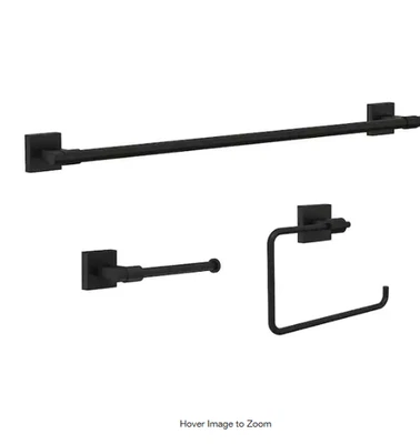 Juego de herrajes de baño Franklin de latón máximo de 3 piezas 24 pulgadas Toallero, inodoro #1 Foto 1 de 2