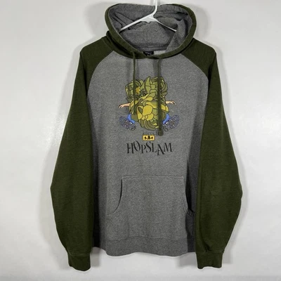 Sudadera con Capucha Bell's Brewery Hopslam Para Hombre Talla Mediana Gris Verde Bloques de Color Foto 1 de 4