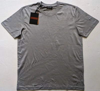 CAMISETA ZEGNA HOMBRE GRIS ALGODÓN MERCERIZADO TALLA L Foto 1 de 4