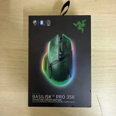 Razer Basilisk V3 Pro Wireless Ergonomic Gaming Mouse Phantom Green Edition - Image 1 of 4