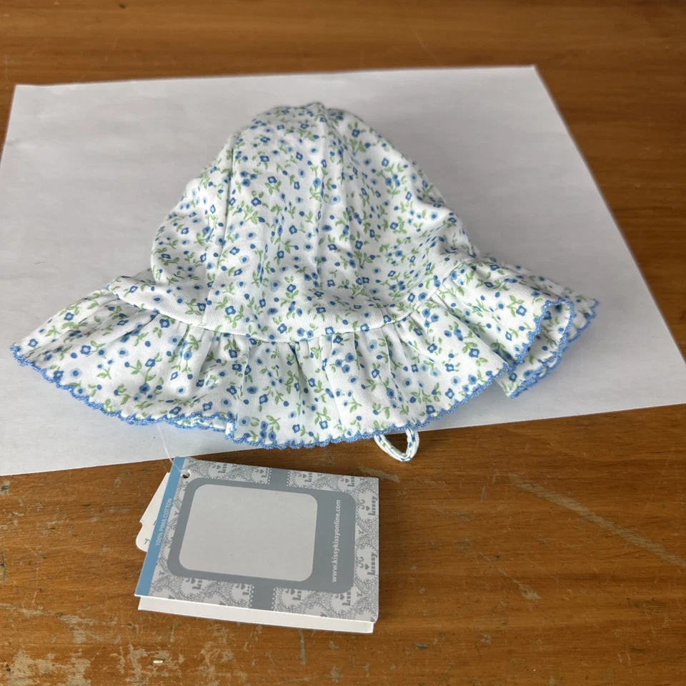 Sombrero con Volantes Kissy Kissy Talla Pequeña 0-3 Meses Nuevo Con Etiquetas Foto 1 de 4