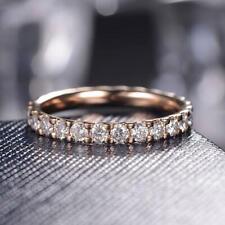 Wedding Band Full Eternity Band Rose Gold 2.5 mm Round Diamond Lab-Created Ring