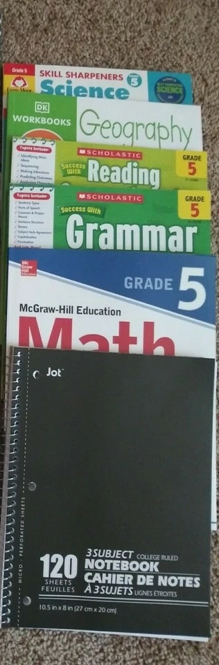 5th Fifth Grade homeschool curriculum : Math, Reading, Grammar, Science History - Image 1 of 1