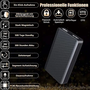 Grabadora Activada por Voz 32 GB 400 Horas Capacidad Magnética Mini PVP £79 - Imagen 1 de 7