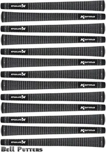 Thirteen (13) Karma Velvet Standard Black/White Golf Grips-Mens .60 .600 60 600 - Picture 1 of 2