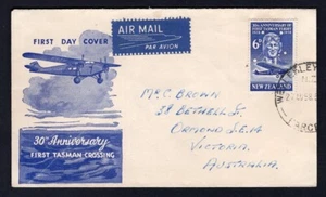 AUSTRALIA 1958 FDC Cover. Anniversary of Tasman Crossing Flight - Picture 1 of 2