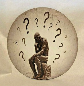 The THINKER  don't think too long   Round mouse pad  fb2