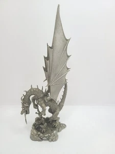 Dragon Feeding Her Young, A Human For Dinner Pewter Figurine Rawcliffe 1993.  - Picture 1 of 9