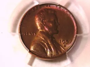 1957 D Lincoln Wheat Cent PCGS MS 65 RB 40214413 Toned - Picture 1 of 5
