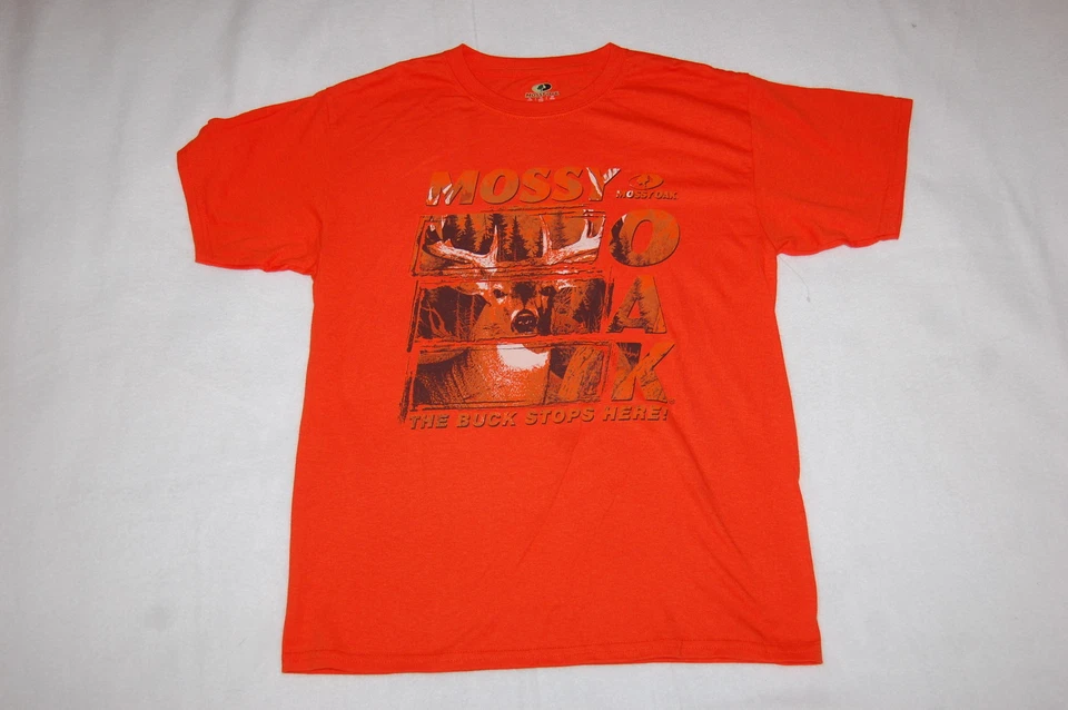 Camiseta masculina S/S carvalho musgoso laranja brilhante THE BUCK STOPS HERE tamanho XL - Imagem 1 de 1