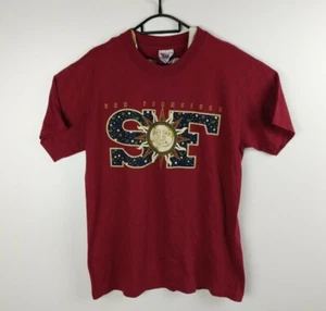 Vintage San Francisco Single Stitch Men's Burgundy T-shirt - Size M - Picture 1 of 6