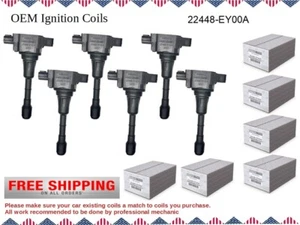 6 ignition coils for Nissan INFINITI 3.7L V6 /-OEM 22448-EY00A GENUINE - Picture 1 of 2