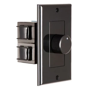 In Wall Speaker Volume Control 100W Rotary Knob Impedance Matching, Black/Brown - Picture 1 of 4