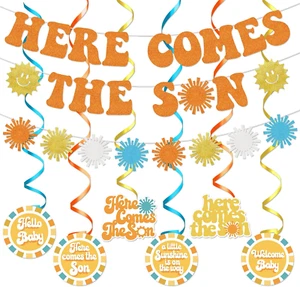 Here Comes the Son Baby Shower Decoraciones Sol Baby Shower Decoraciones Retr - Imagen 1 de 12