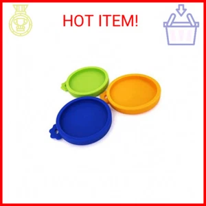Comtim 3 Pack Cat Food Can Lids, Silicone Small Pet Food Can Lids Covers for 3 o - Picture 1 of 2