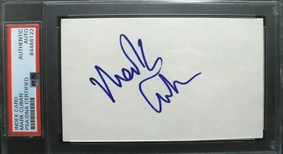 Mark Cuban Dallas Mavericks Owner Signed 3x5 Card PSA Authentic Autograph  - Image 1 of 4