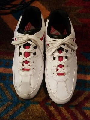 Callaway Mens Sport Era White Red Leather  Soft Spike Golf Shoes Size 10.5 M - Image 1 of 4