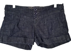Refuge Shorts Juniors Size 9 Blue Cotton Spandex Blend Denim 3 Button Closure - Picture 1 of 13