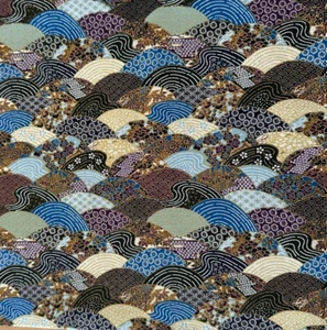 Cotton Handkerchief Made in Japan 53cm (20.9in) Japanese Pattern 4 - Picture 1 of 5
