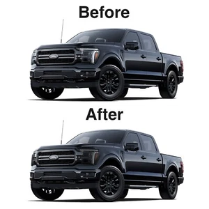 F150 25-24 Headlight & Fog Light Smoke Precut Vinyl Tint Overlay - Picture 1 of 7