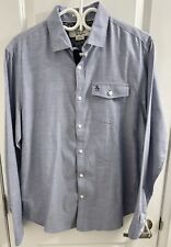 Original Penguin Munsingwear Shirt Mens Blue Slim Fit Button Up Long Sleeve Sz M