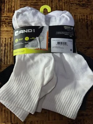 AND1 - 12 pares de calcetines tobilleros-proplatino, blanco, negro, gris, paquete multicolor Foto 1 de 2