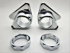 1955-1957 CHEVROLET PICK-UP TRUCK WINDSHIELD WIPER CHROME TOWER BEZEL SET NICE - Picture 1 of 4