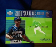 Rickey Henderson 2002 Upper Deck Year of the Record  #734 San Diego Padres