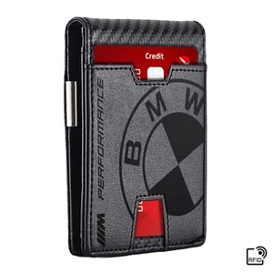 Portafoglio Uomo in Eco Pelle Sintetica PU in Microfibra per appassionati BMW M - Zdjęcie 1 z 15