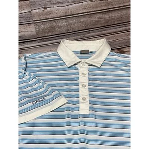 Ping Men’s Golf Polo White Blue Size Medium - Picture 1 of 6