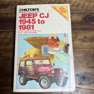 Chilton Repair Tune Up Manual Jeep CJ 1945-1981 CJ2A CJ3A 3B CJ5 CJ6 Scrambler - Picture 1 of 11