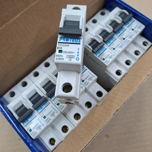 10x Proteus 1010/2W 10 Amp Type B Single Pole Circuit Breaker 10kA MCB 10A New - Picture 1 of 7