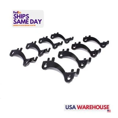 Comp Cams 1061609, Set of 8 BBC 3/8in Guide Plates Raised Type Steel Black Perfo Foto 1 de 4