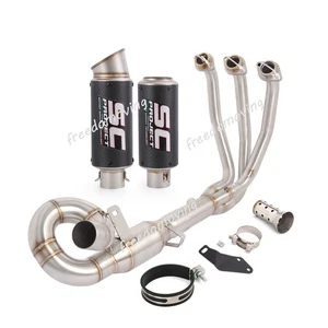 For CFMOTO 675SR 2024 2025 Whole Exhaust System Header Link Pipe Carbon Muffler - Imagen 1 de 14
